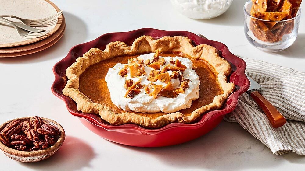 Le Creuset Pie-Form Kuchenform Steinzeug Kirschrot 23cm günstig online kaufen