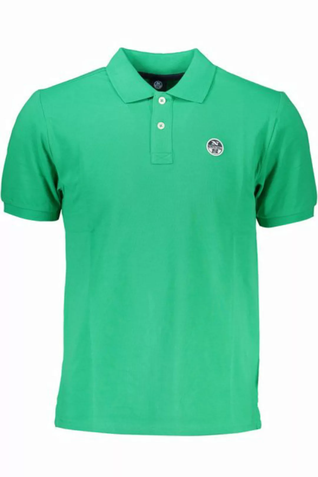 North Sails Poloshirt Herren Kurzarm-Poloshirt in Grün mit Logo und günstig online kaufen