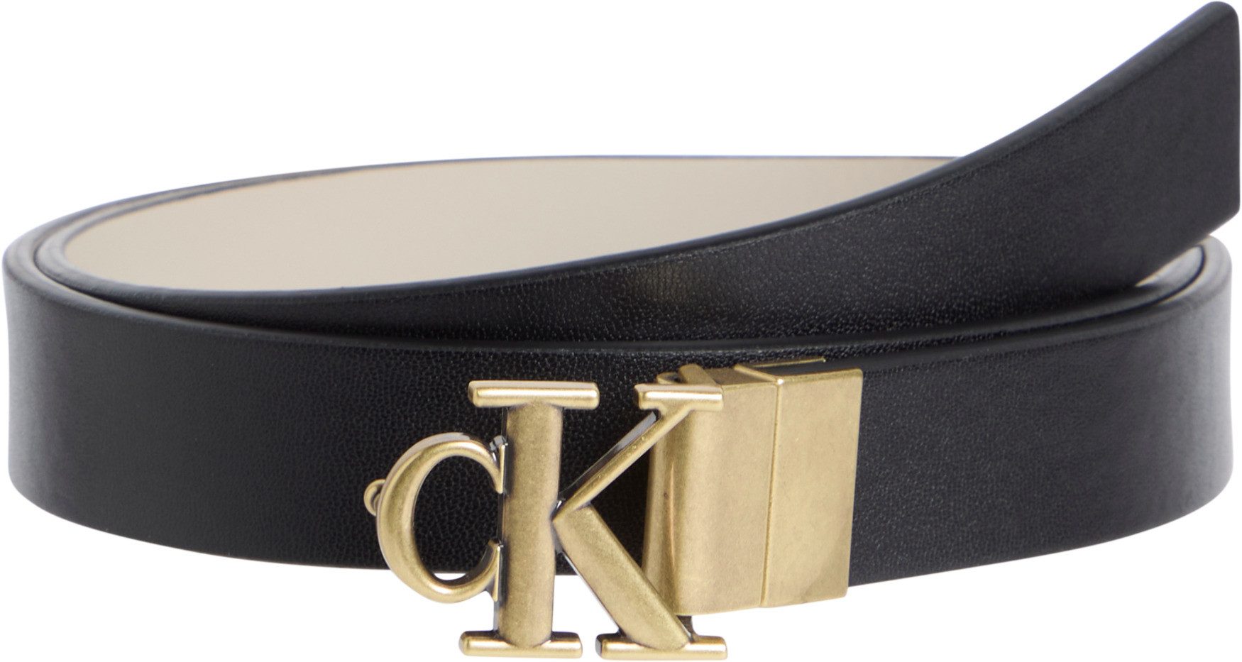 Calvin Klein Jeans Ledergürtel MONOGRAM PLACQUE günstig online kaufen