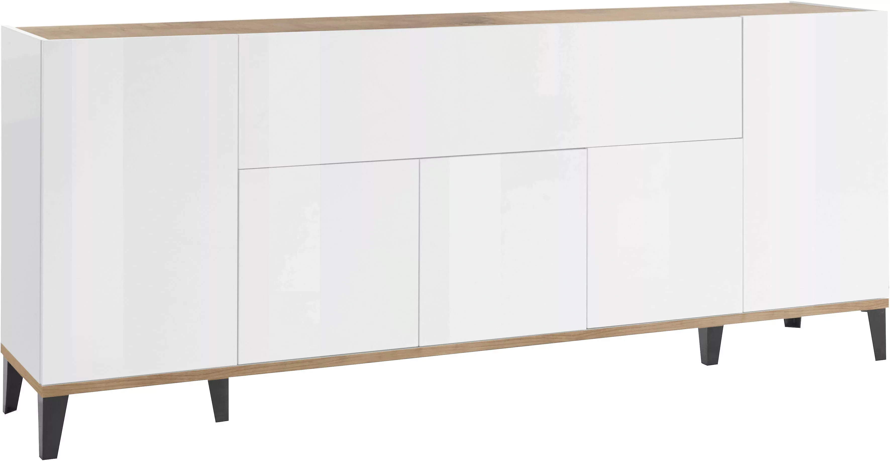 INOSIGN Sideboard "Sunrise", Kommode mit 5 Türen und 1 Klapptür, Breite 200 günstig online kaufen