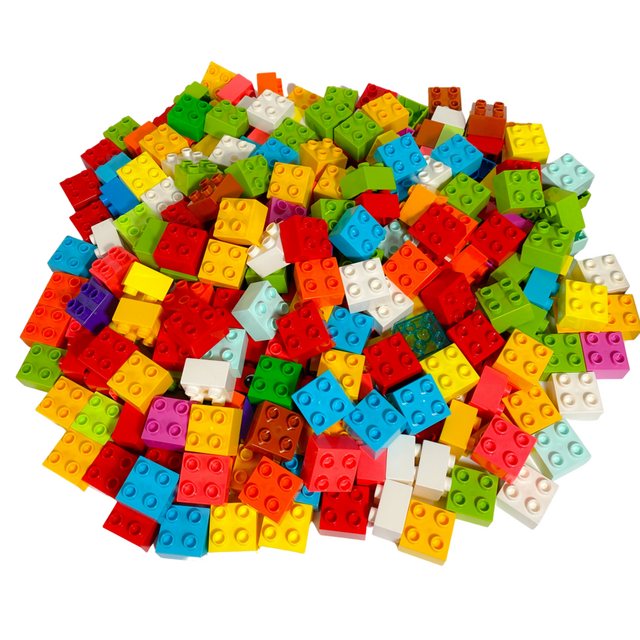 LEGO® Spielbausteine LEGO® DUPLO 2x2 Steine - 100 Stück - Duplo bricks mix, günstig online kaufen