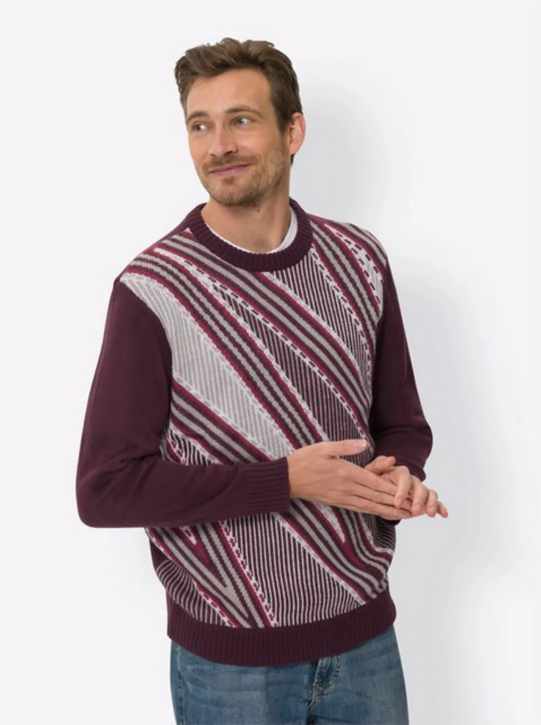 Sieh an! Strickpullover Rundhals-Pullover günstig online kaufen