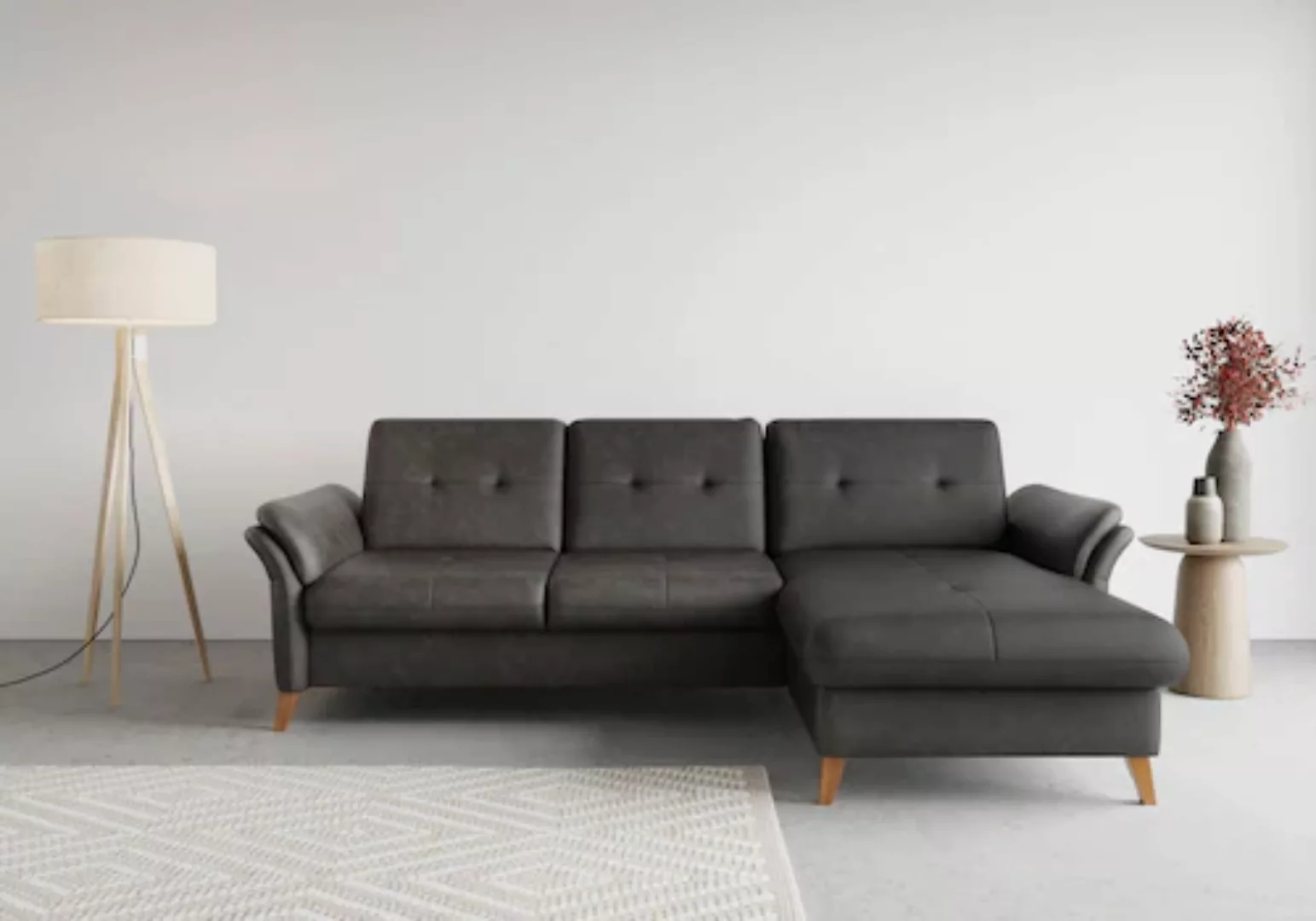 sit&more Ecksofa »Göteborg«, Sitztiefenverstellung und Federkern, wahlweise günstig online kaufen