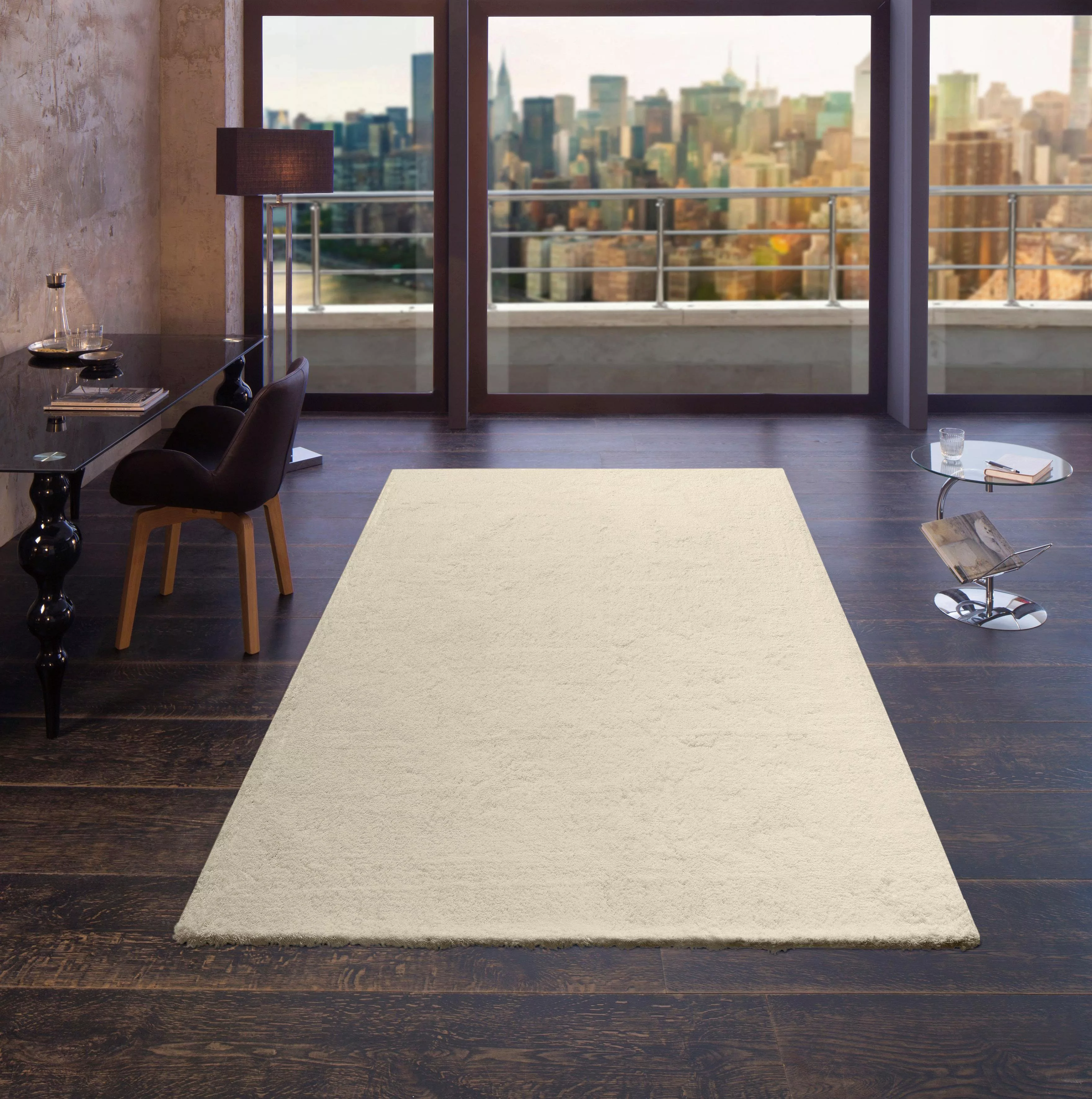 my home Hochflor-Teppich Microfaser Teppich Magong, günstig online kaufen