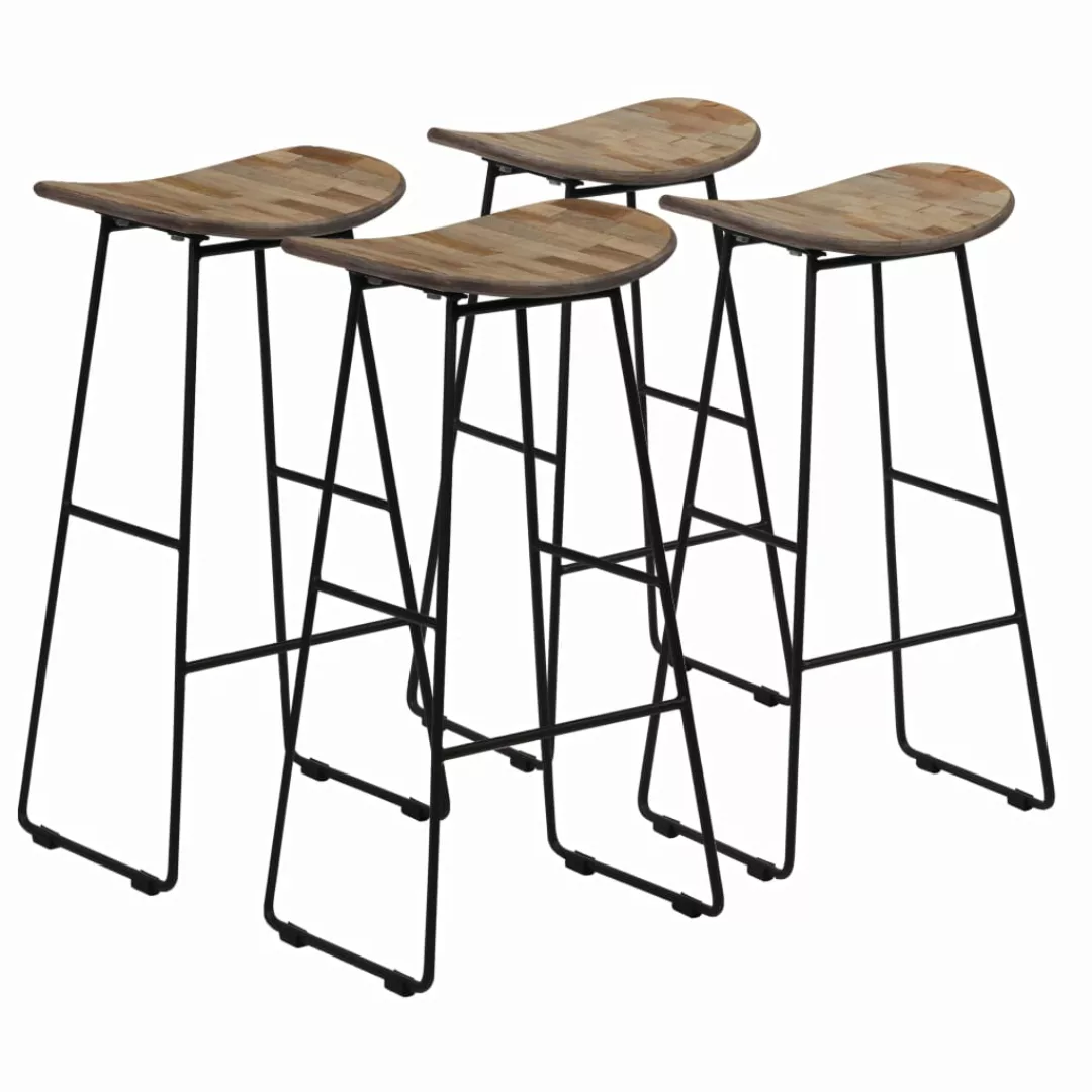 Barhocker 4 Stk. Altholz Teak günstig online kaufen