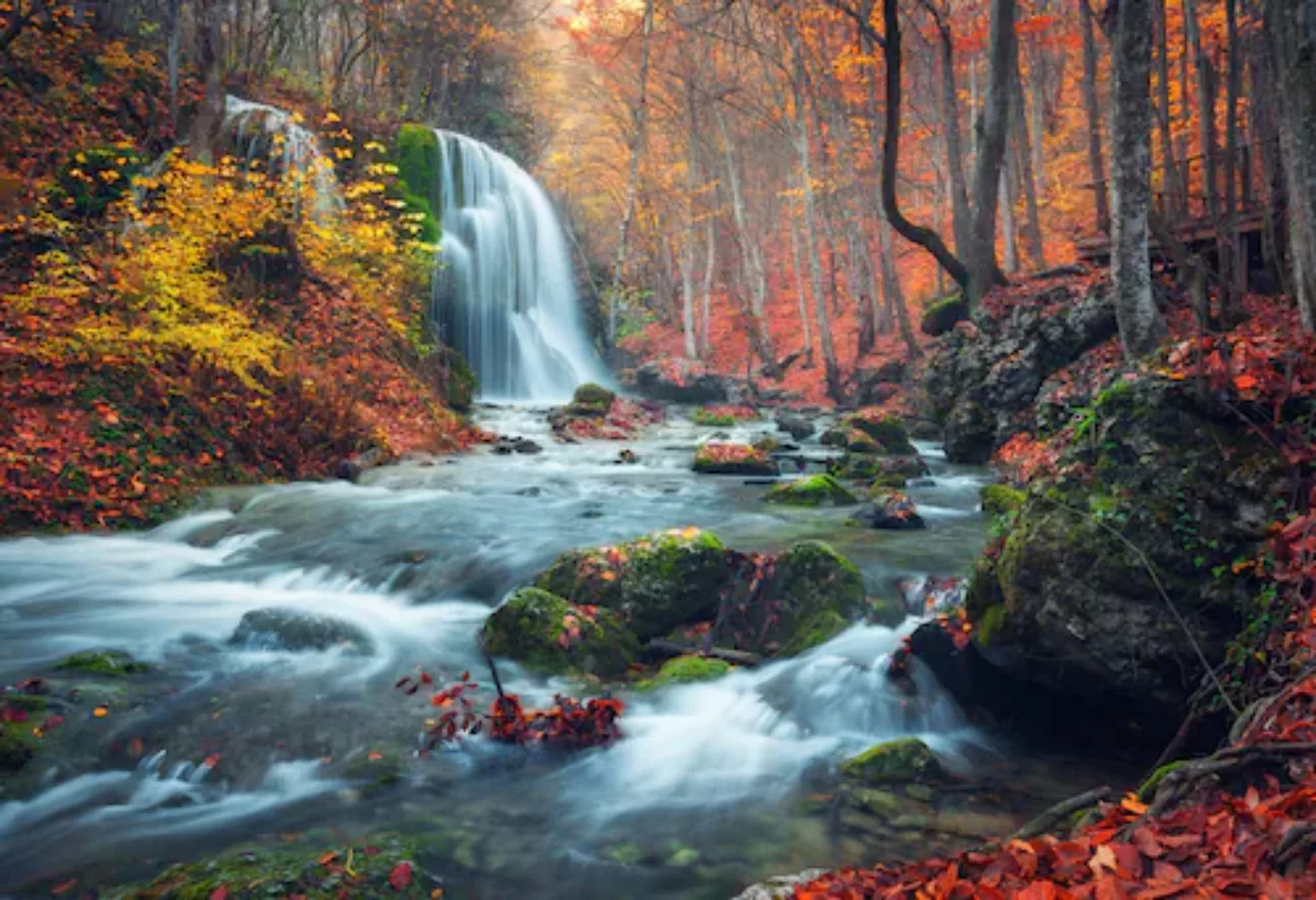 Papermoon Fototapete »Wasserfall im Wald« günstig online kaufen