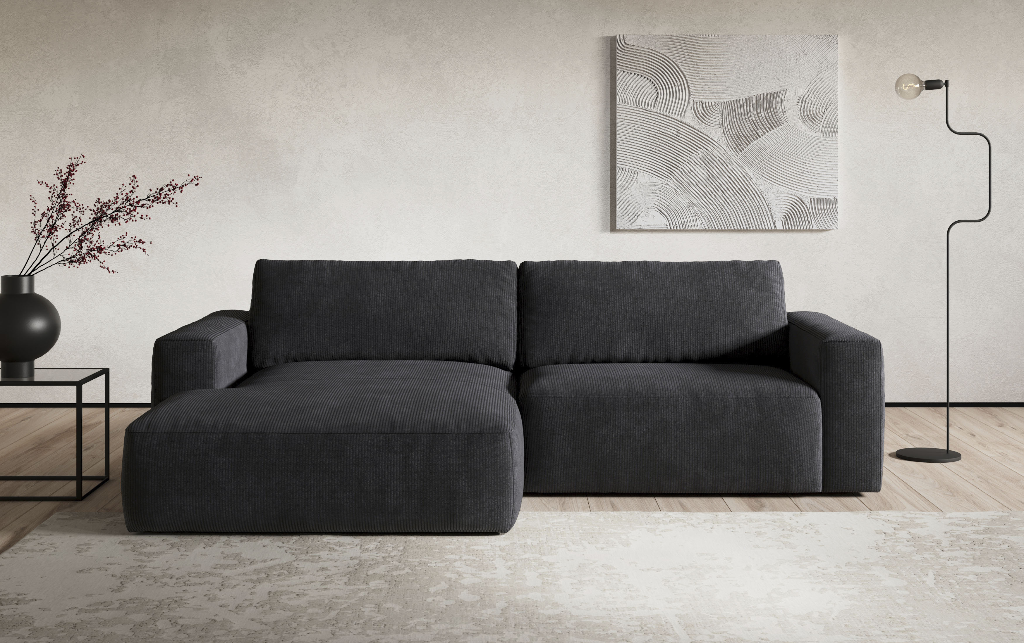 COTTA Ecksofa "Lasso L-Form, XL-Sofa", mit breiter Recamiere im trendigen C günstig online kaufen