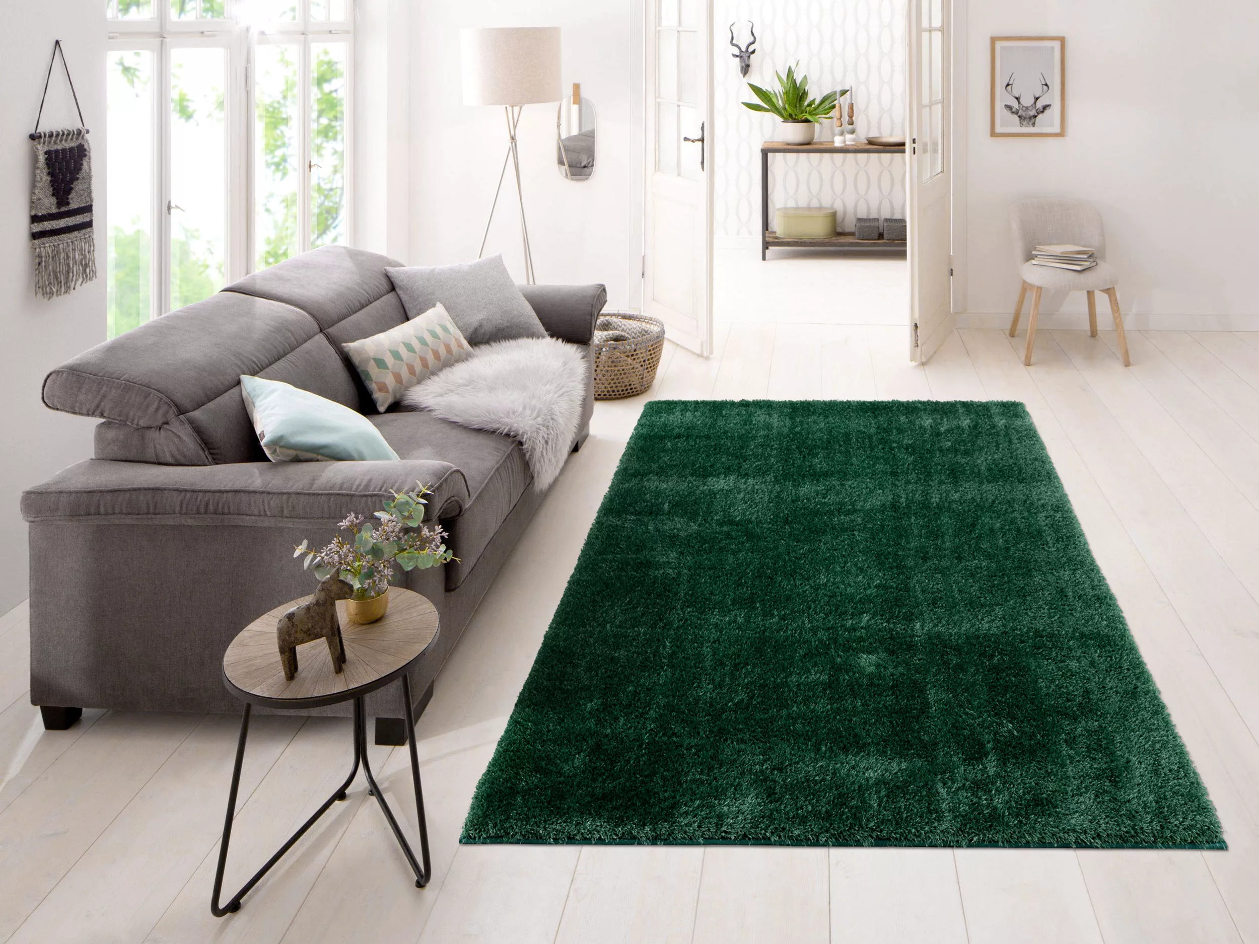 Home affaire Hochflor-Teppich »Anastasia«, rechteckig, 43 mm Höhe, Shaggy-T günstig online kaufen