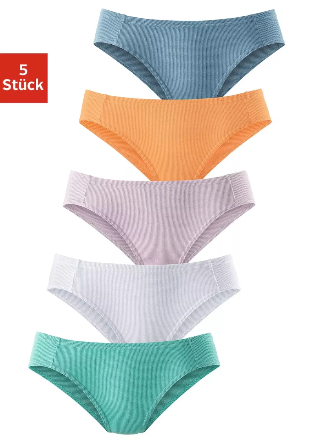 petite fleur Bikinislip, (5er-Pack), aus weicher Pikee-Qualität günstig online kaufen