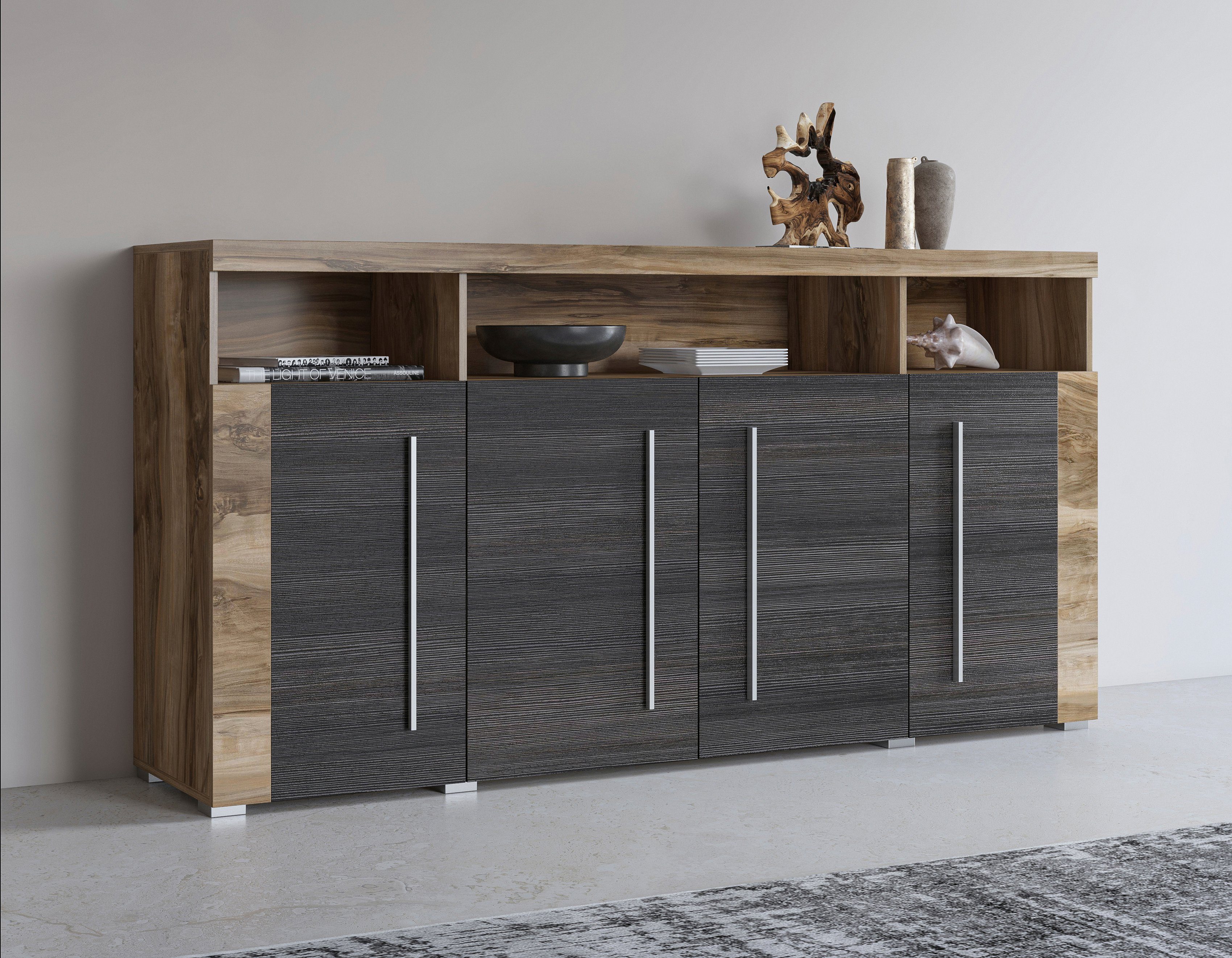 INOSIGN Sideboard "Roger,Breite 182cm, stilvolle Schrank mit 4 Türen", Komm günstig online kaufen