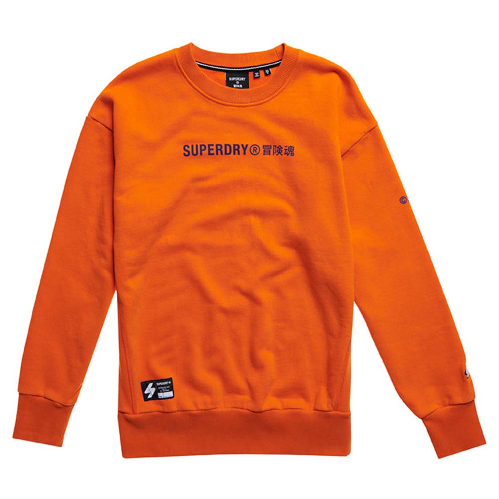 Superdry Corporate Logo Oversized Crew Pullover XS-S Denver Orange günstig online kaufen