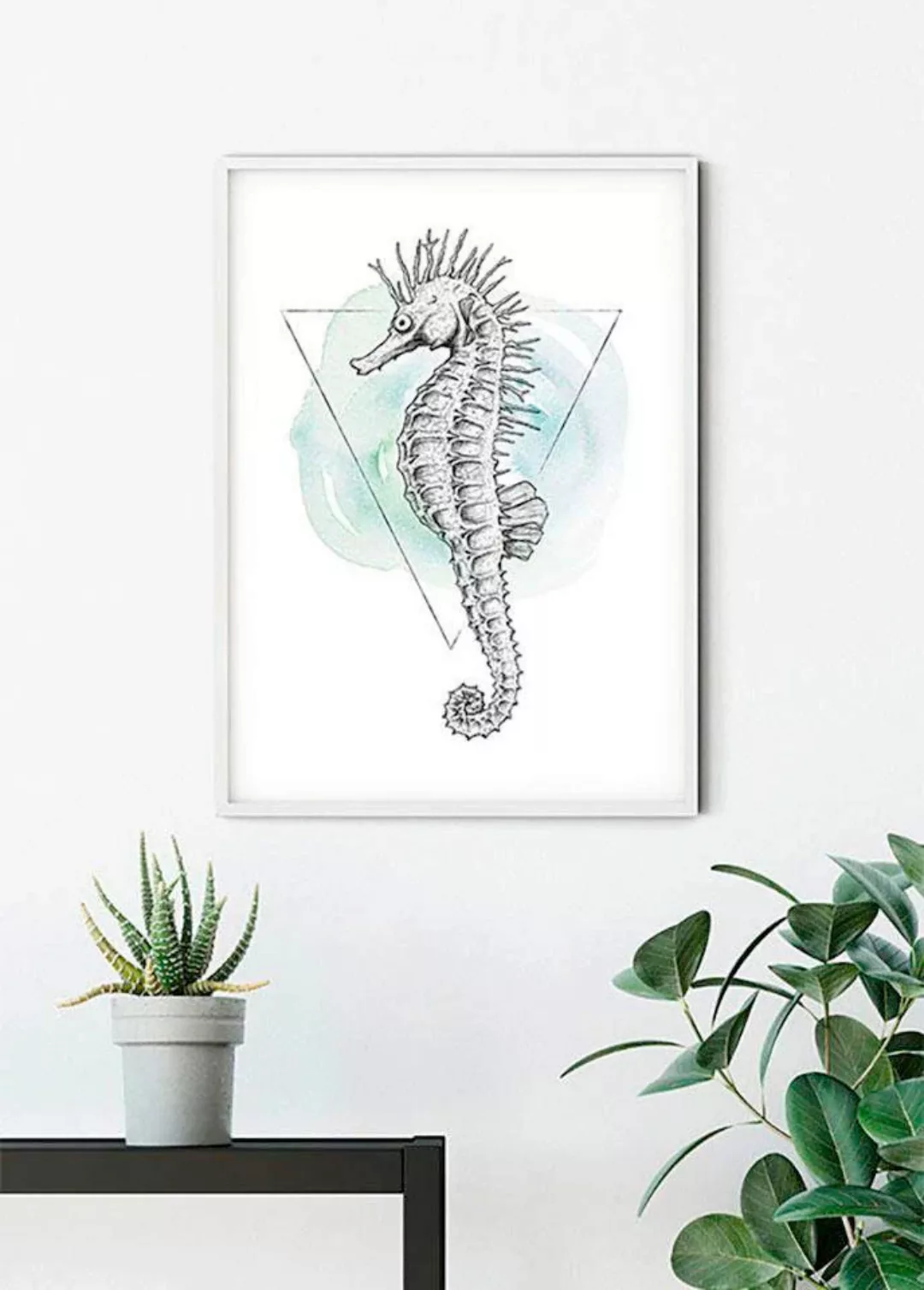 Komar Poster »Sea Horse Watercolor«, Tiere, (1 St.) günstig online kaufen