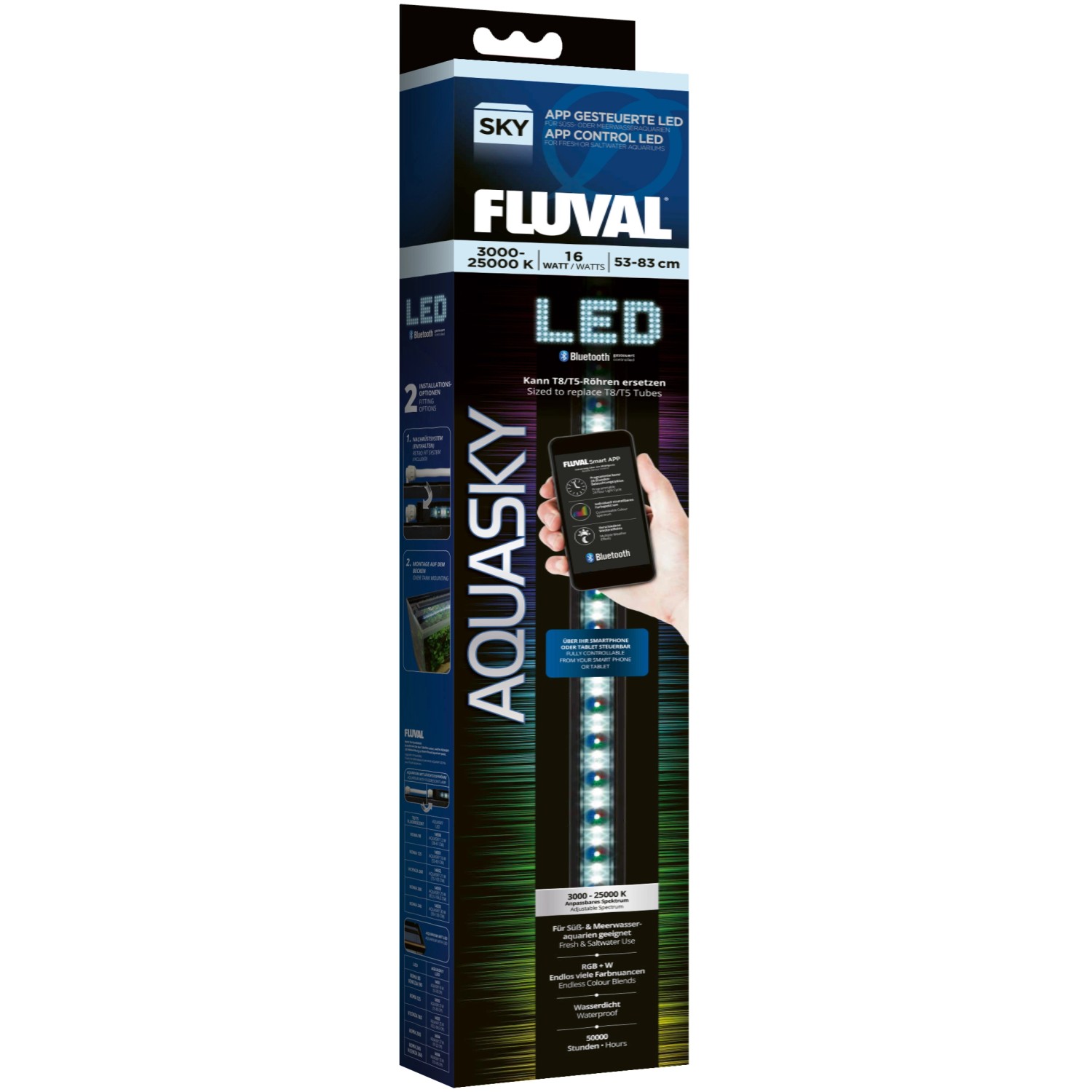 Fluval Aquarium-Beleuchtung AquaSky LED 2.0 53-83 cm 16 W günstig online kaufen