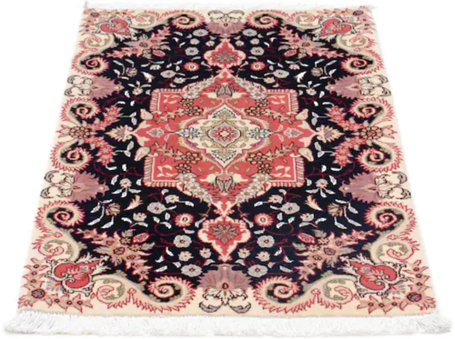 morgenland Wollteppich »Täbriz - 50 Raj Blumenmuster Beige 92 x 64 cm«, rec günstig online kaufen