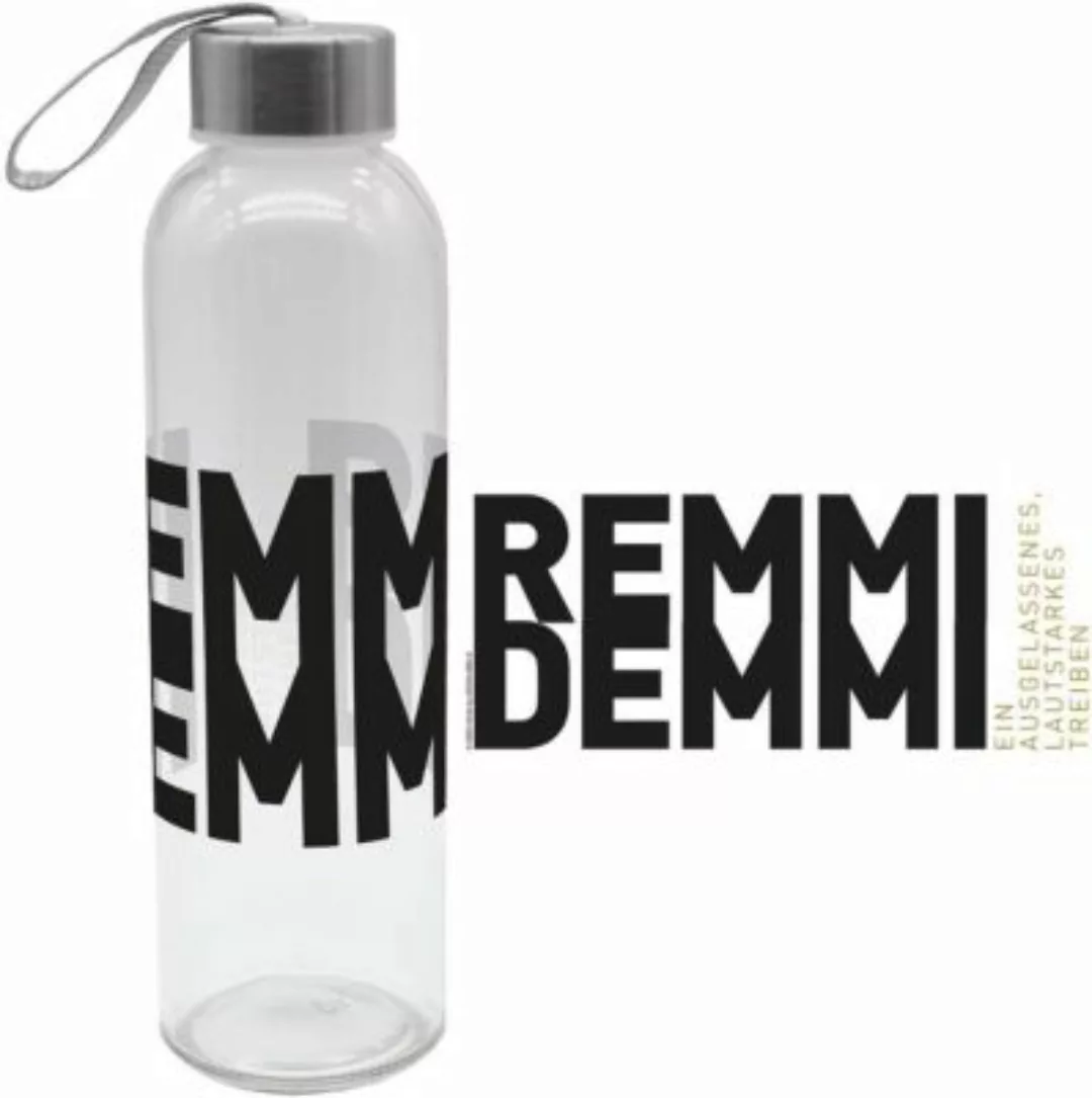 Infinite "Glas Trinkflasche ""Remmidemmi"", 500ml" schwarz/weiß günstig online kaufen