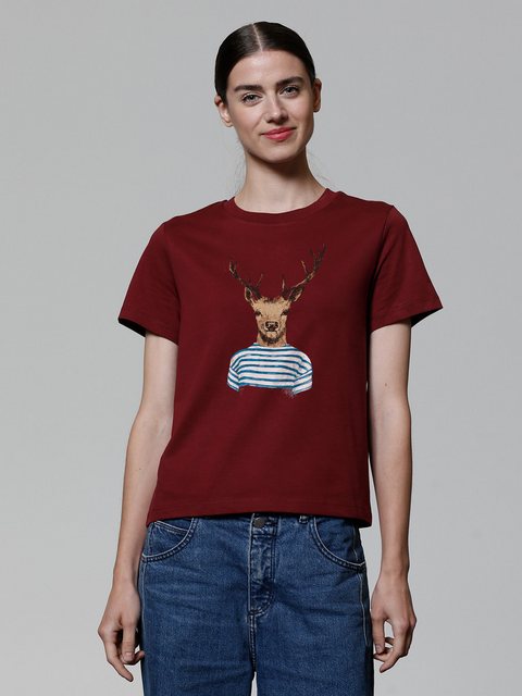 wat? Apparel Print-Shirt Hirsch (1-tlg) günstig online kaufen