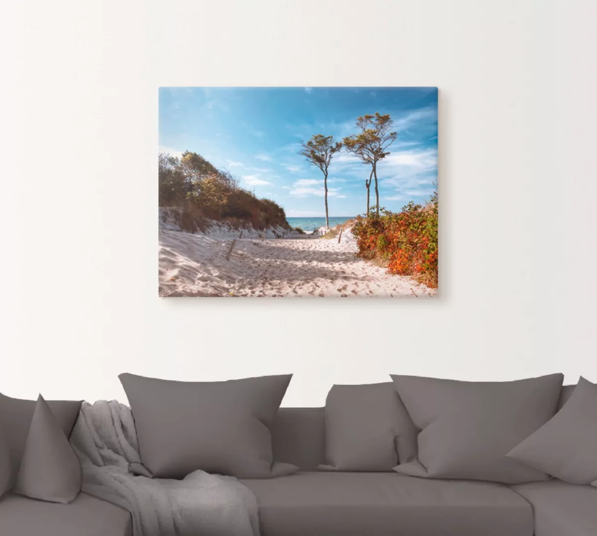 Artland Wandbild »Weststrand Darss«, Strand, (1 St.), als Leinwandbild, Pos günstig online kaufen