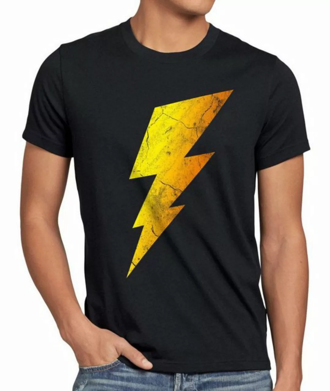 style3 Print-Shirt Herren T-Shirt Sheldon Lightning Bolt Blitz flash bang C günstig online kaufen