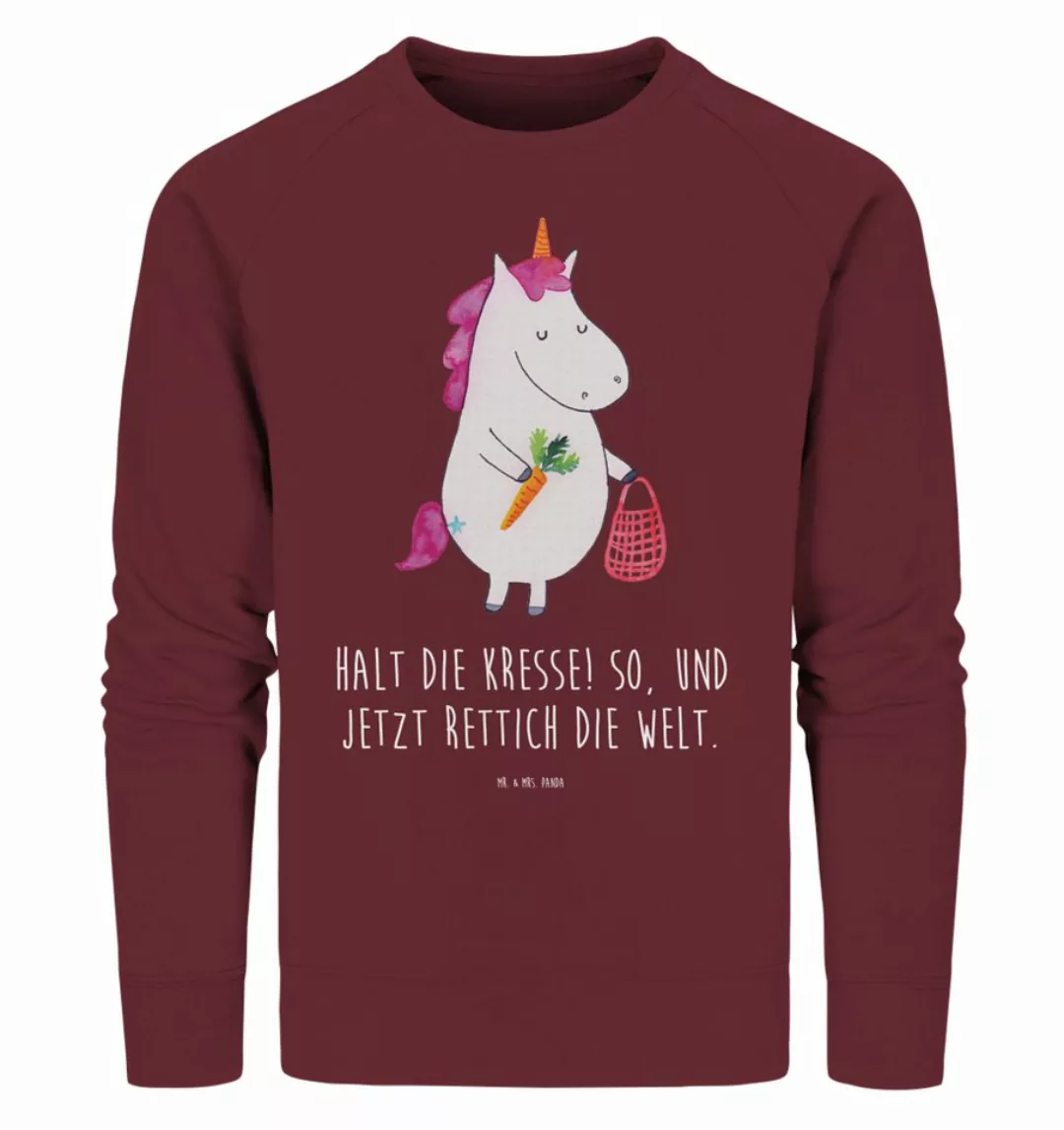 Mr. & Mrs. Panda Longpullover Größe M Einhorn Gemüse - Burgundy - Geschenk, günstig online kaufen