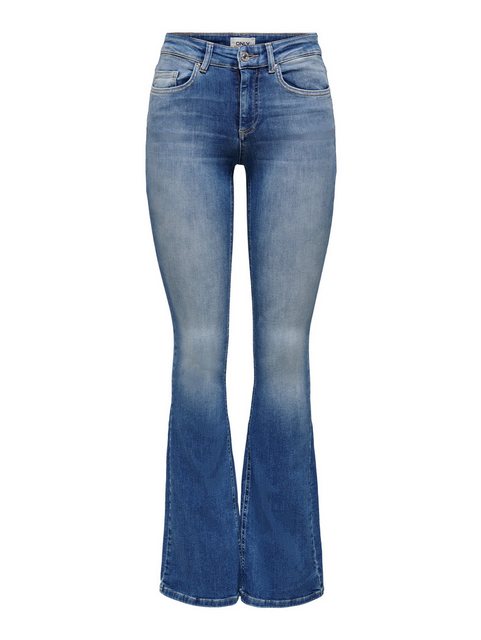 Only Damen Jeans ONLBLUSH MID FLARED REA1319 Blau - Medium Blue Denim günstig online kaufen