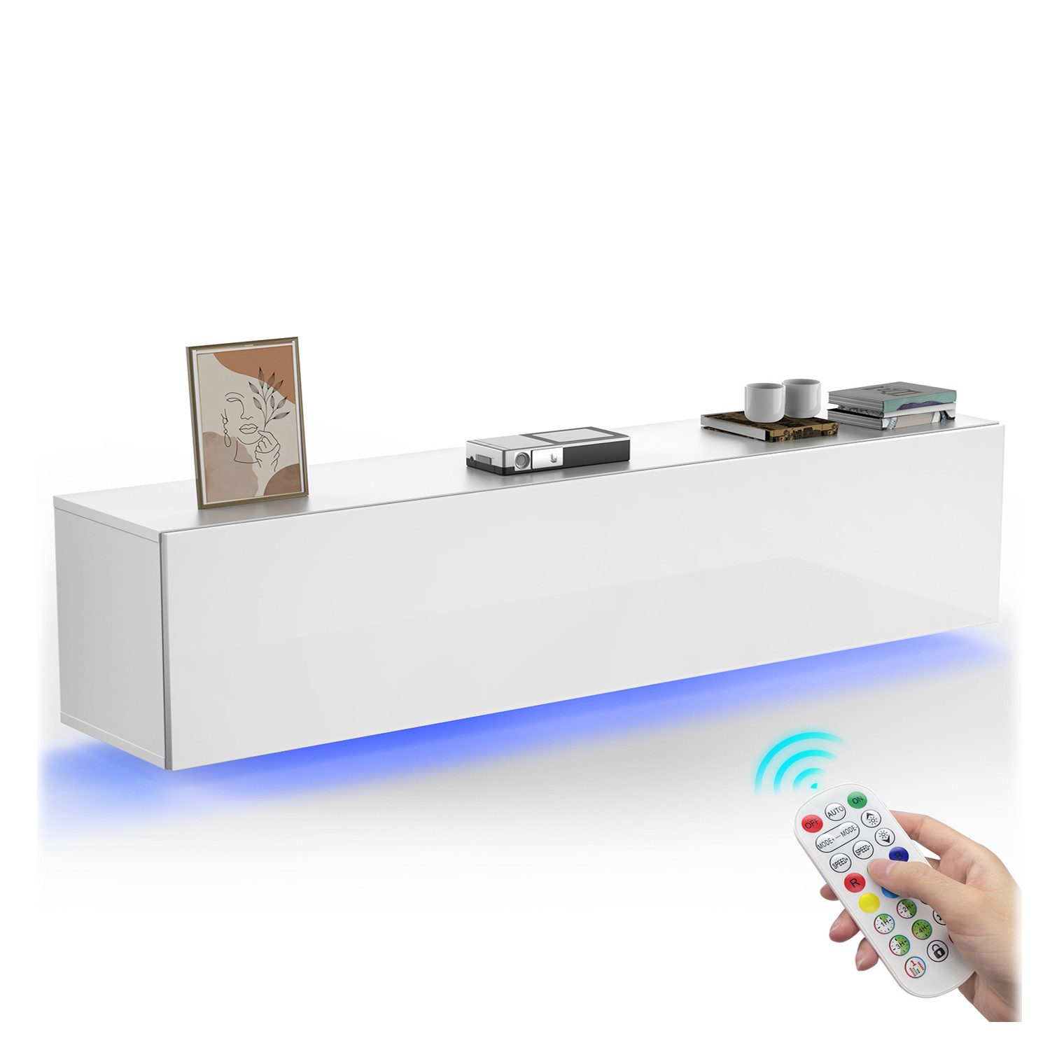 oyajia Lowboard TV-Schrank mit LED Beleuchtung, günstig online kaufen
