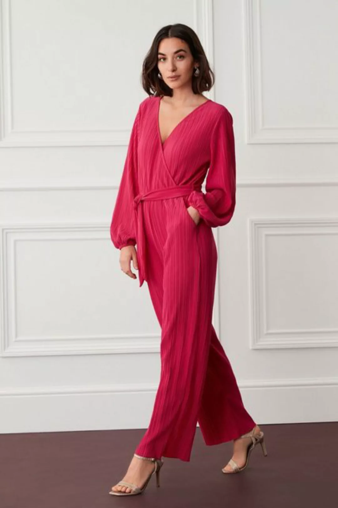 Next Jumpsuit Plissierter Overall mit langen Ärmeln, grün (1-tlg) günstig online kaufen