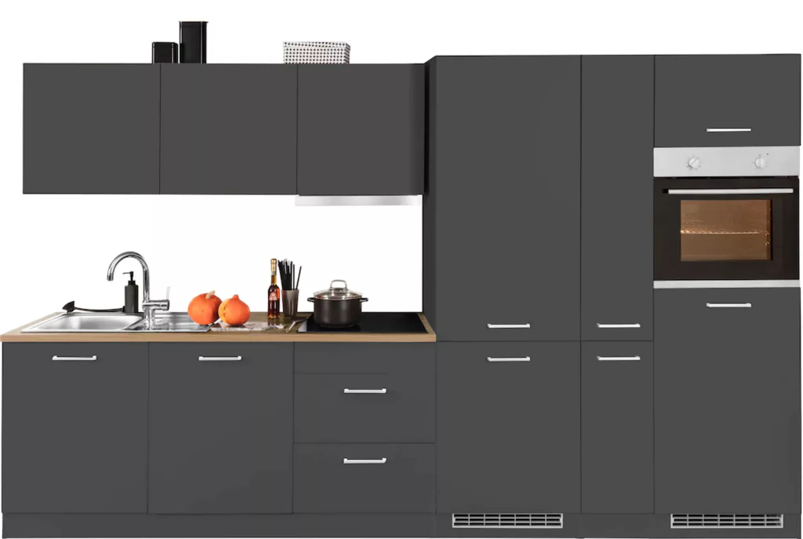 KOCHSTATION Küchenzeile "KS-Kehl", mit E-Geräten, Breite 330 cm, inkl. Kühl günstig online kaufen