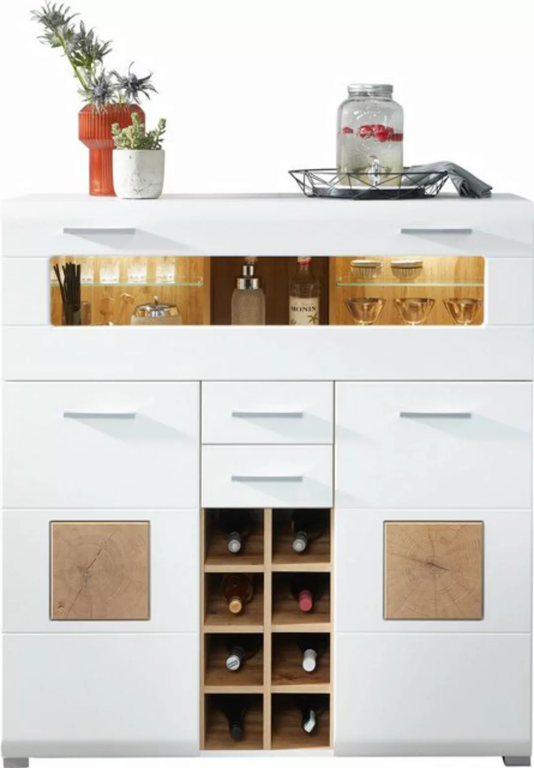 Innostyle Barschrank FUN PLUS II 2 Holztüren, 19 Fächer, 1 Klappe, Softclos günstig online kaufen