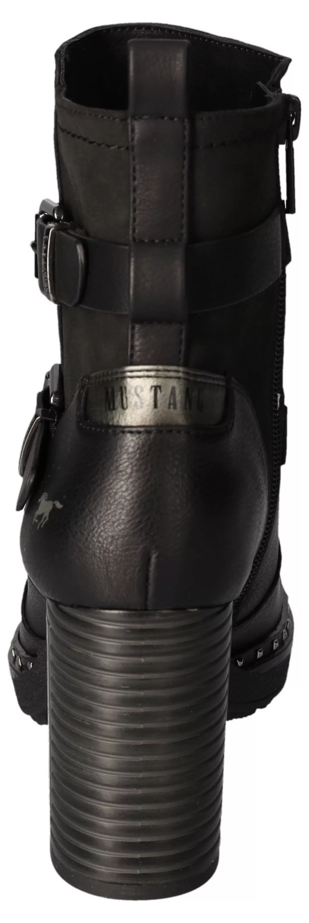 Mustang Shoes Plateaustiefelette, Stiefelette, Bikerboots mit Innenreißvers günstig online kaufen