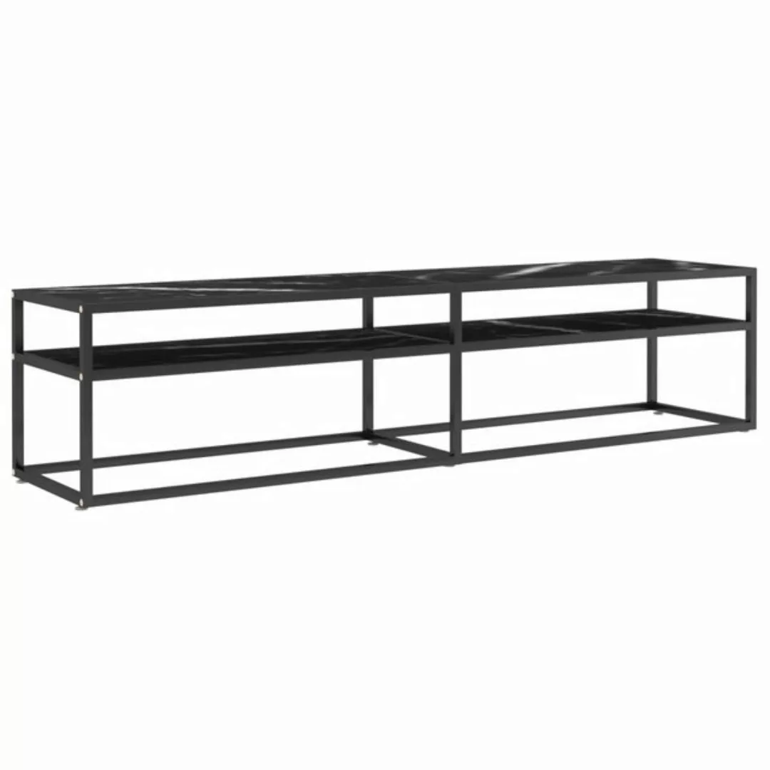 vidaXL TV-Schrank TV-Schrank Schwarz Marmor-Optik 180x40x40,5 cm Hartglas L günstig online kaufen