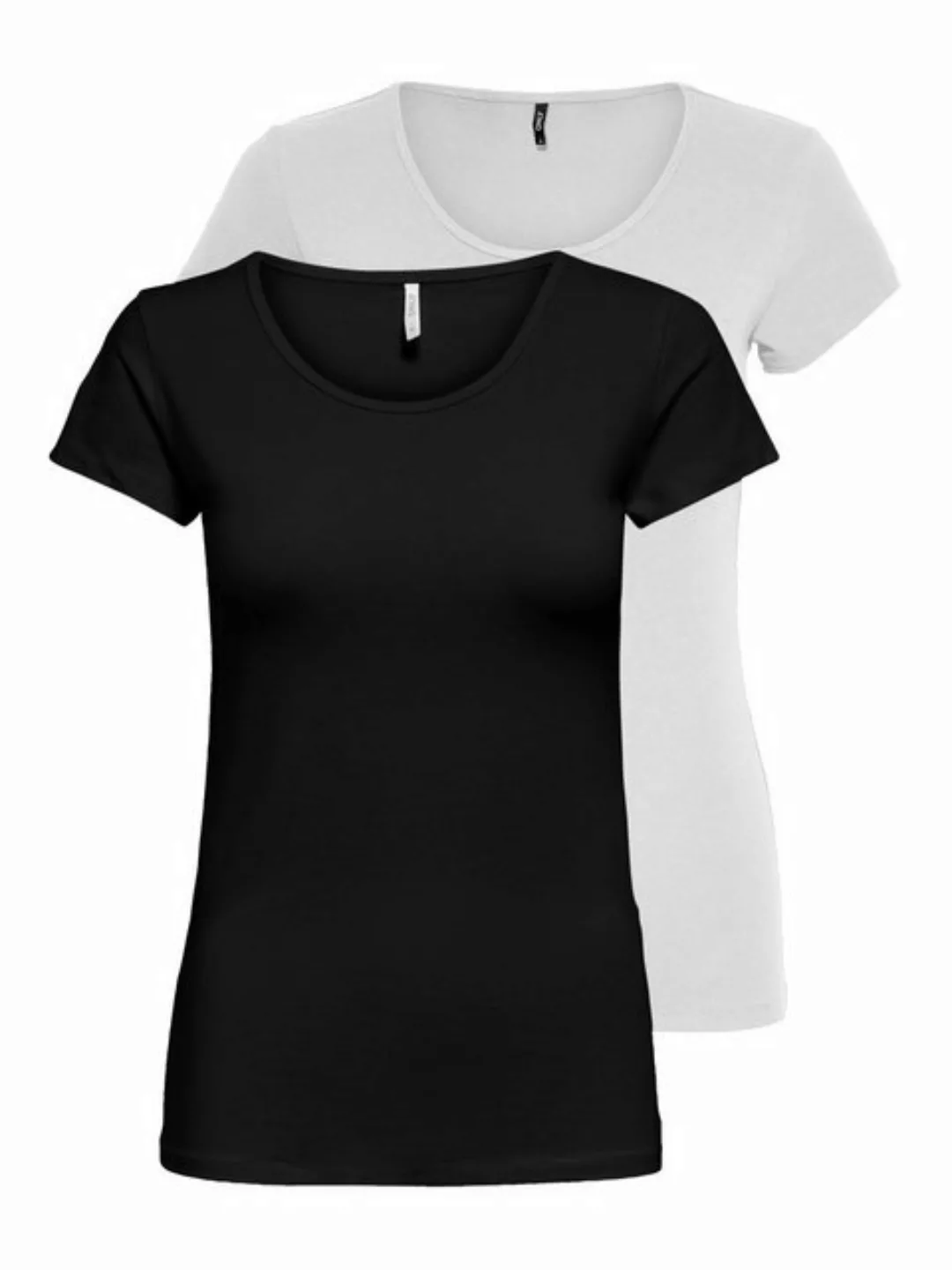 ONLY Rundhalsshirt ONLLIVELOVE LIFE S/S O-NECK TOP (2er-Pack) günstig online kaufen