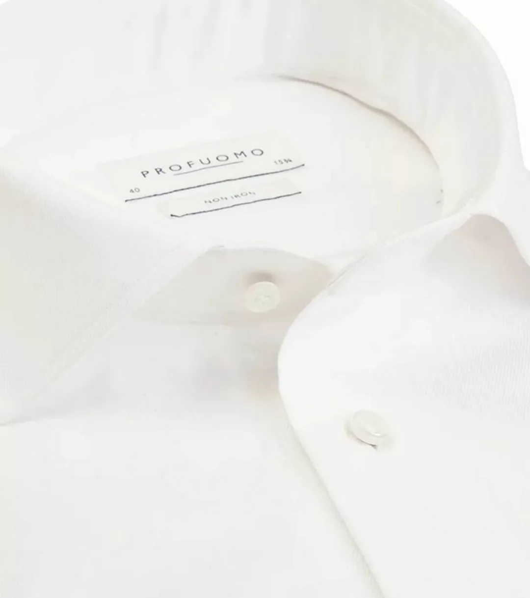 Profuomo Hemd Cutaway Doppel Manschette Weiß - Größe 44 günstig online kaufen