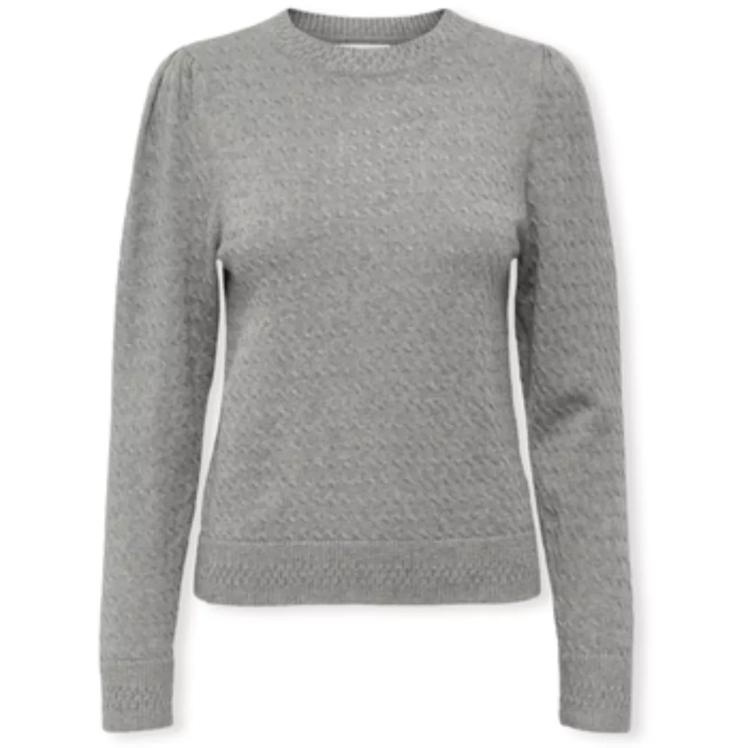 Only  Pullover Katia Life Knit L/S - Medium Grey Melange günstig online kaufen