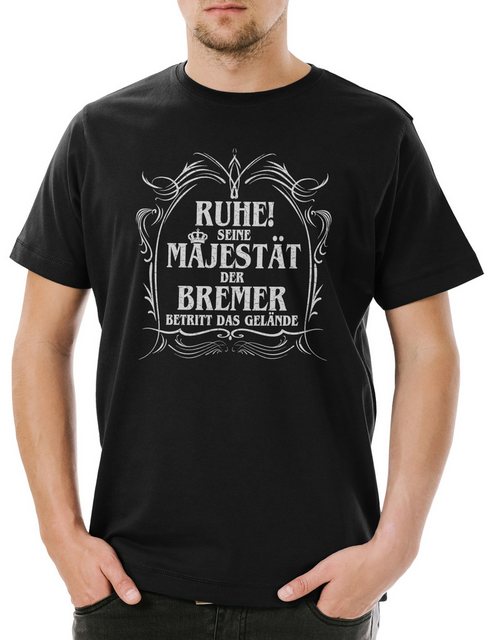 Urban Backwoods Print-Shirt Seine Majestät Der Bremer Herren T-Shirt Bremer günstig online kaufen