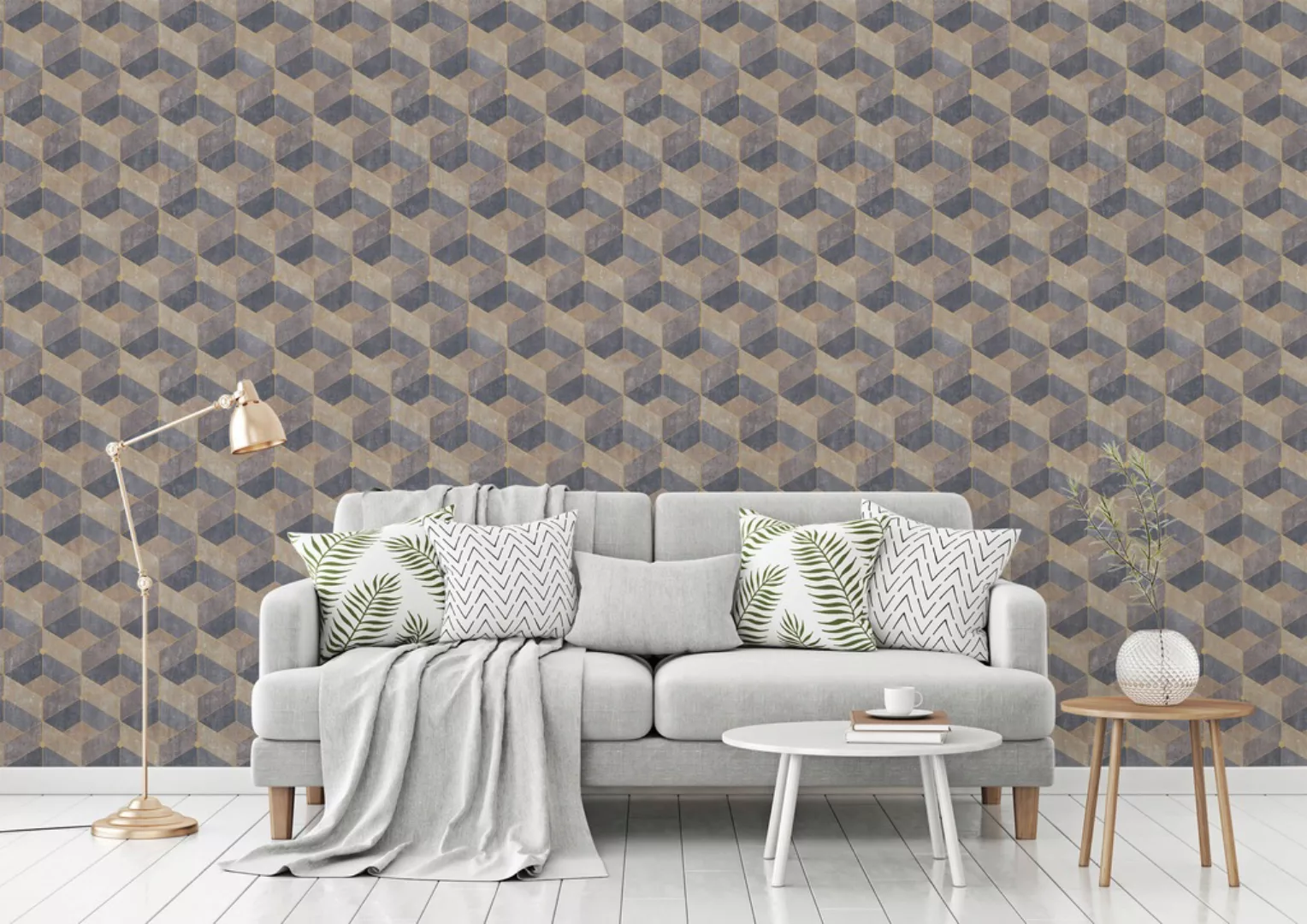 living walls 3D-Tapete »Titanium«, 3D-Optik-geometrisch-grafisch, Geometris günstig online kaufen