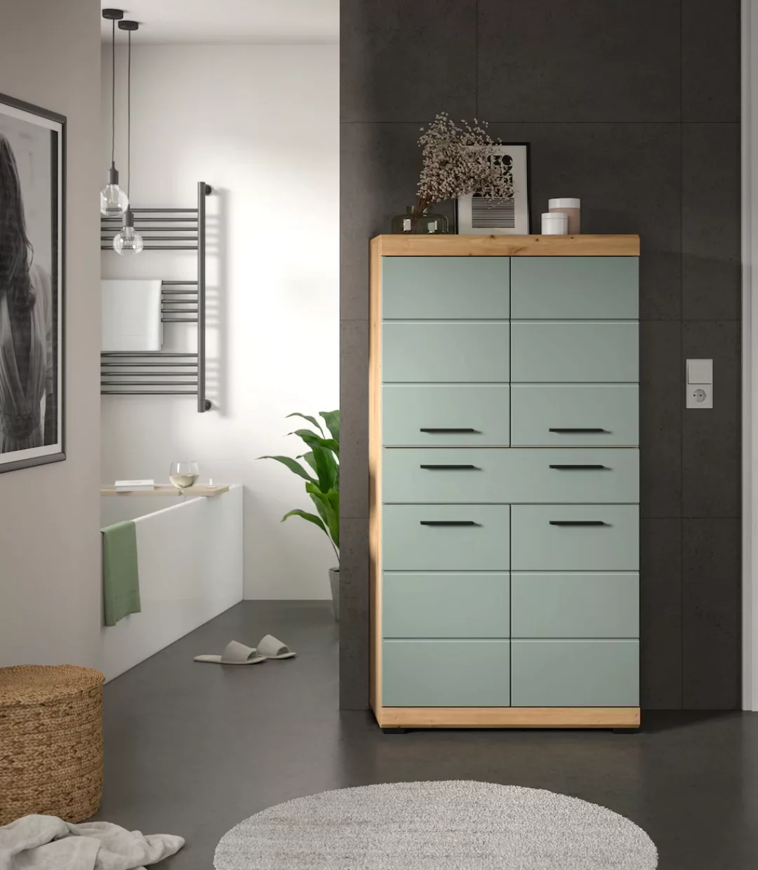 INOSIGN Midischrank "Siena, Breite 74cm, 4 Türen, 1 Schubkasten, 4 Fächer, günstig online kaufen