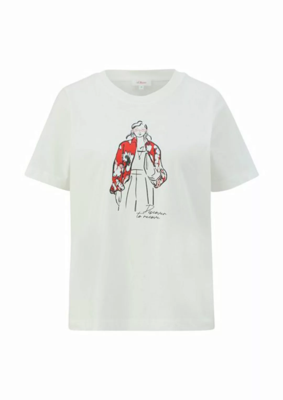 s.Oliver Print-Shirt mit klassischem Crew Neck günstig online kaufen