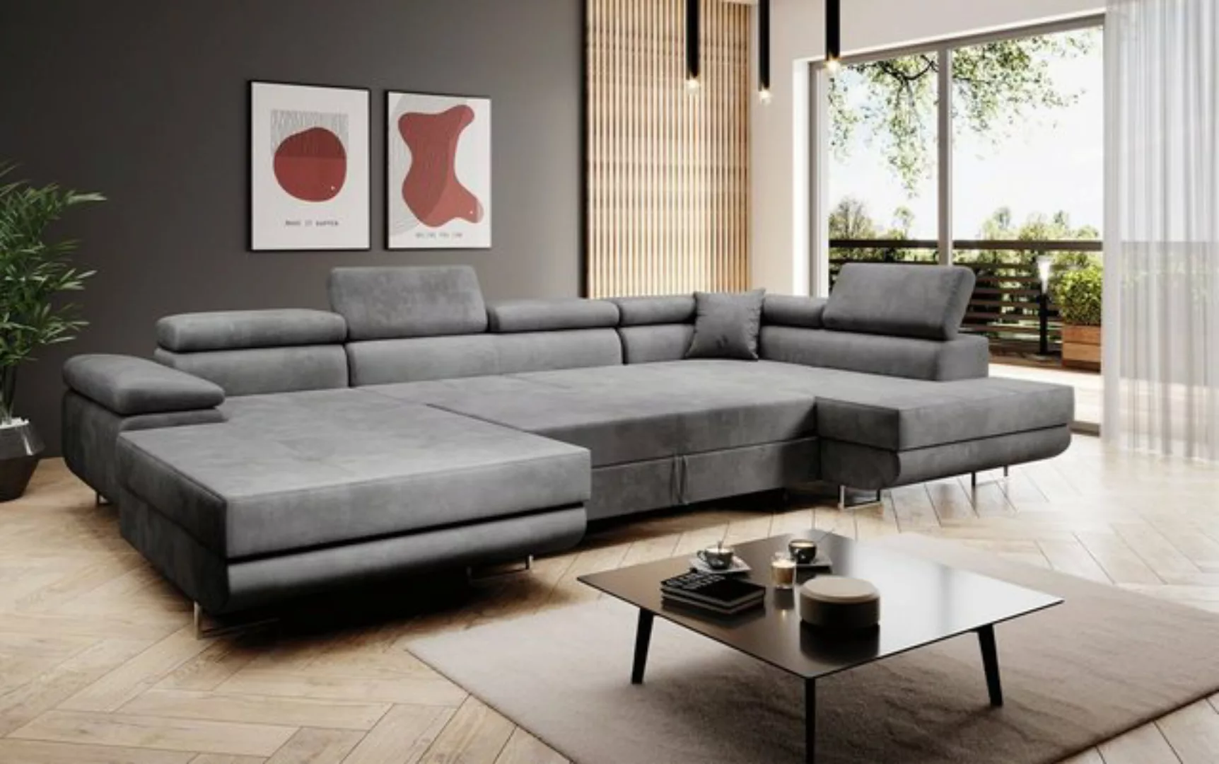 Baidani Sofa Sofa Lago mit Schlaf - und Klappfunktion (Samt), inkl. Aufbau günstig online kaufen