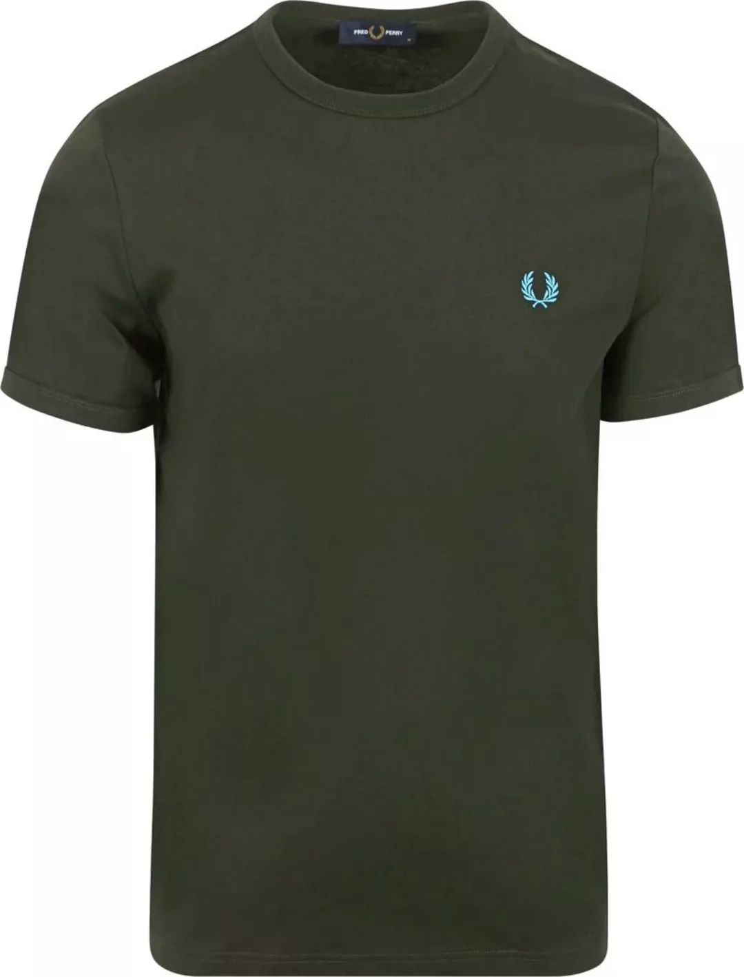 Fred Perry Ringer T-Shirt Grün T61 - Größe M günstig online kaufen