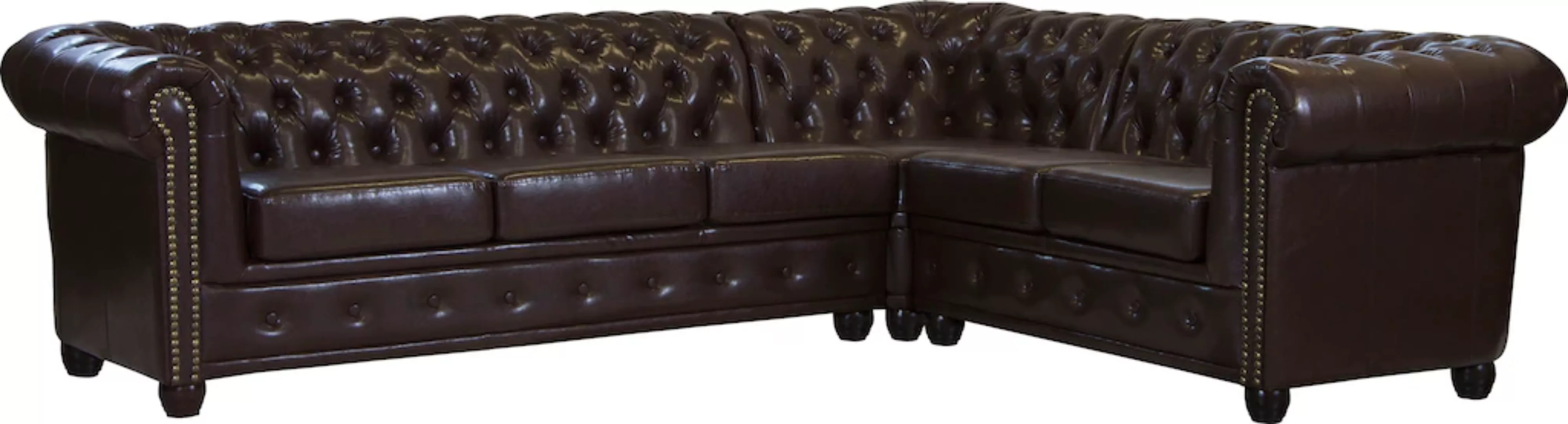Home affaire Chesterfield-Sofa "Rysum L-Form", Chesterfield-Optik, langer S günstig online kaufen