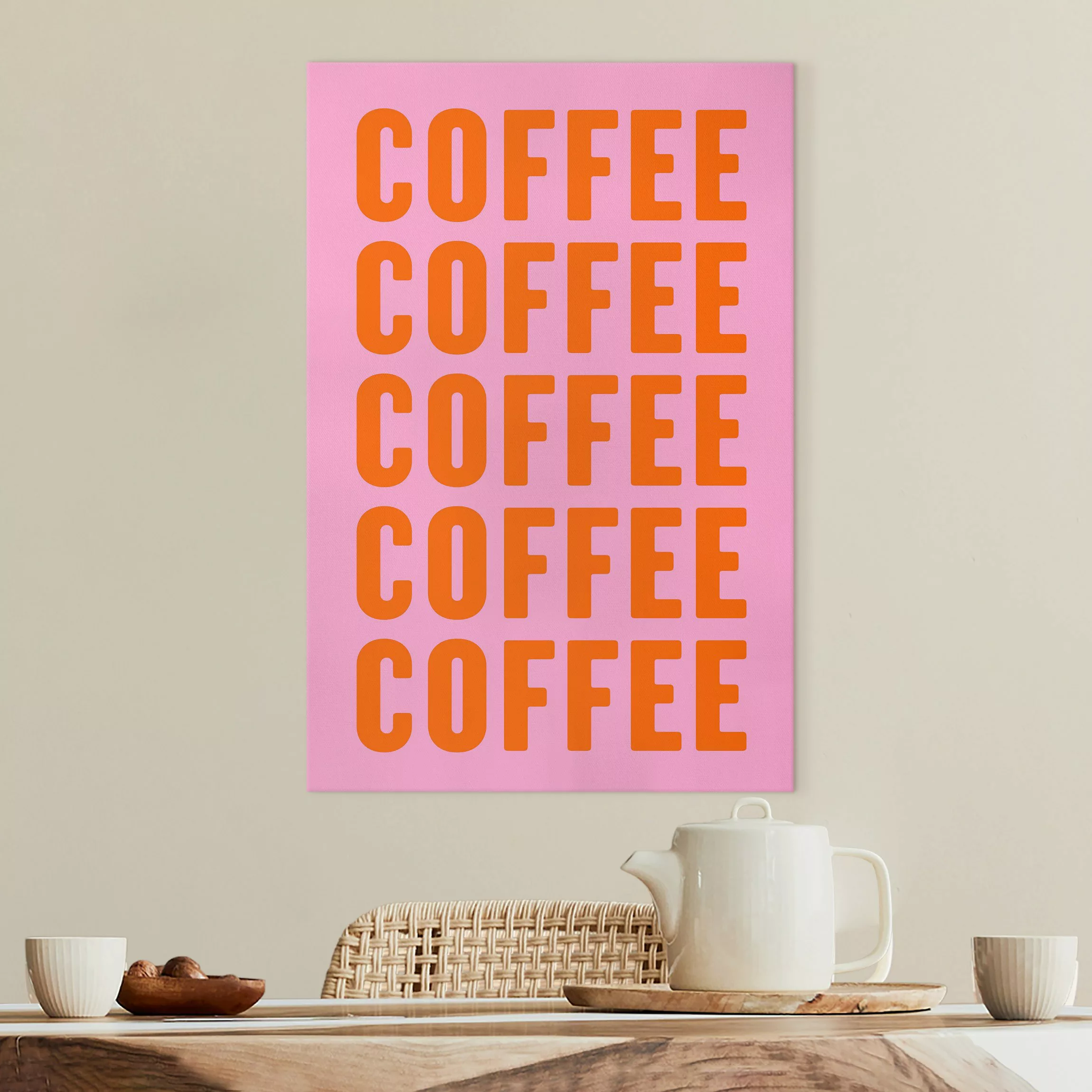 Leinwandbild Pink Coffee günstig online kaufen