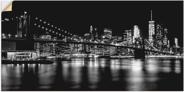 Artland Wandbild "Manhattan Skyline & Brroklyn Bridge", Amerika, (1 St.), a günstig online kaufen