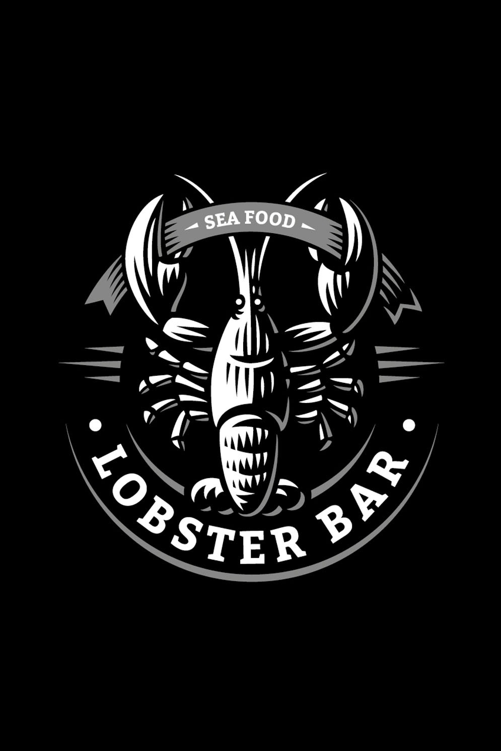 queence Wanddekoobjekt "LOBSTER BAR", Stahlschild, Blechschild, Spruch, Wit günstig online kaufen