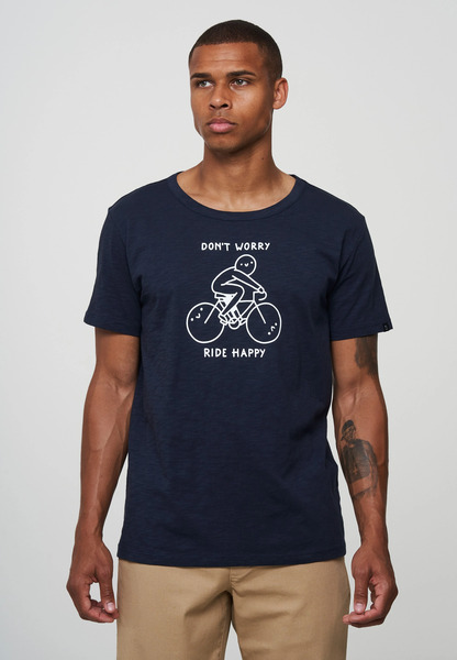 Herren T-shirt Aus Weicher Baumwolle (Bio) | Bay Dont Worry Recolution günstig online kaufen