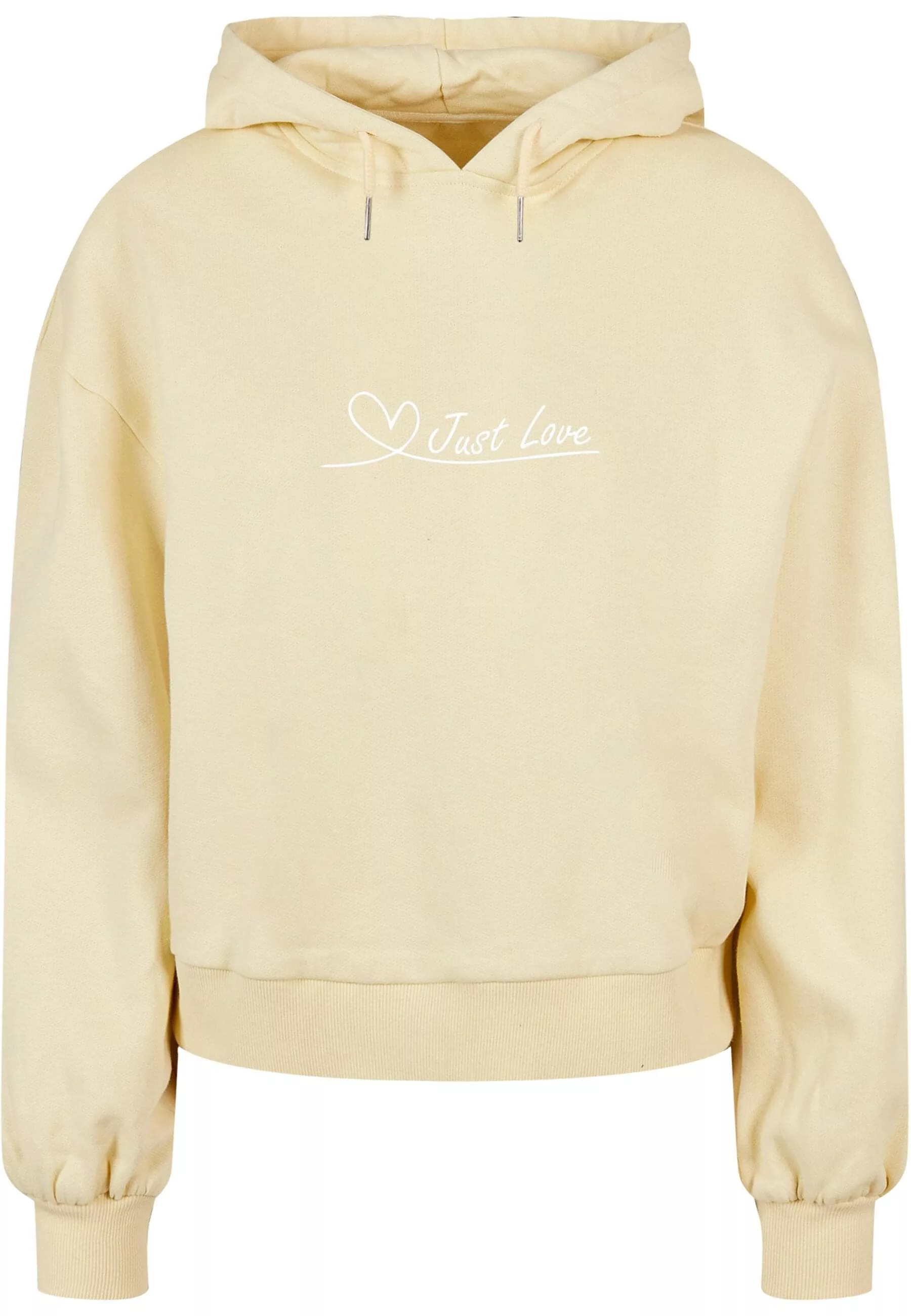 Merchcode Kapuzenpullover Merchcode Damen Ladies Just love Organic Oversize günstig online kaufen