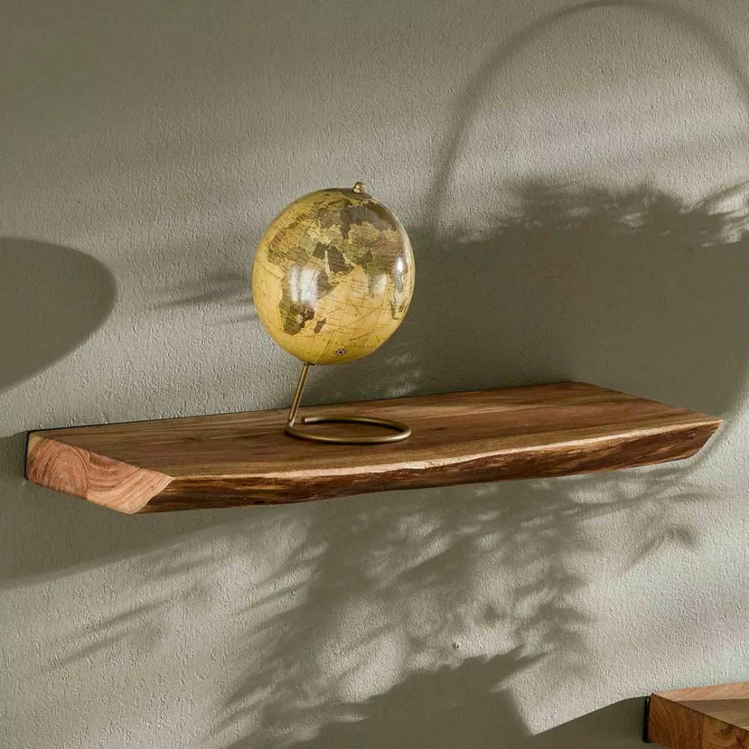 Wandregal aus Akazie Massivholz 60 cm breit günstig online kaufen