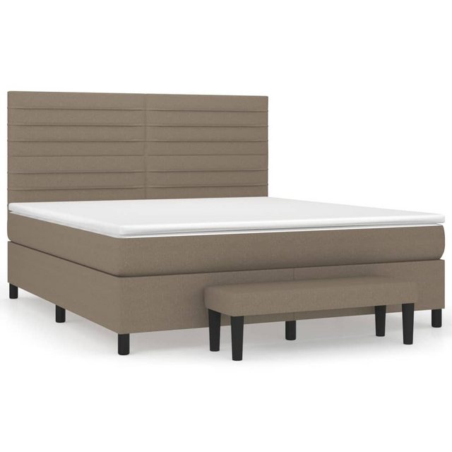 vidaXL Boxspringbett Boxspringbett mit Matratze und Fusshocker Stoff (180 x günstig online kaufen