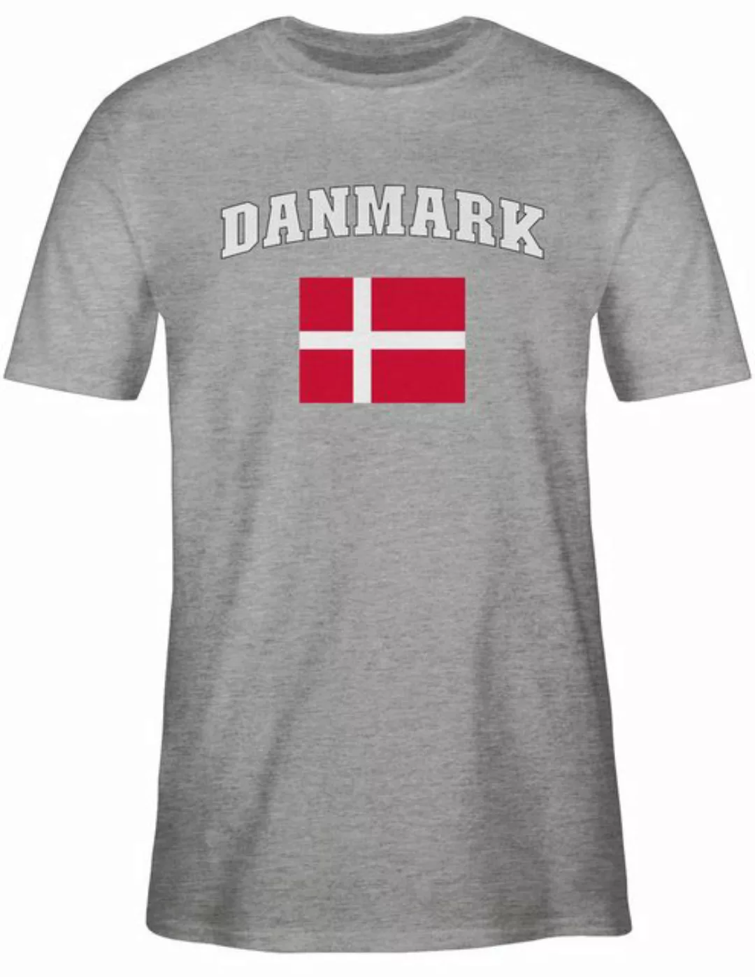 Shirtracer T-Shirt Danmark Schriftzug mit Flagge, Denmark, Dänemark, Konger günstig online kaufen