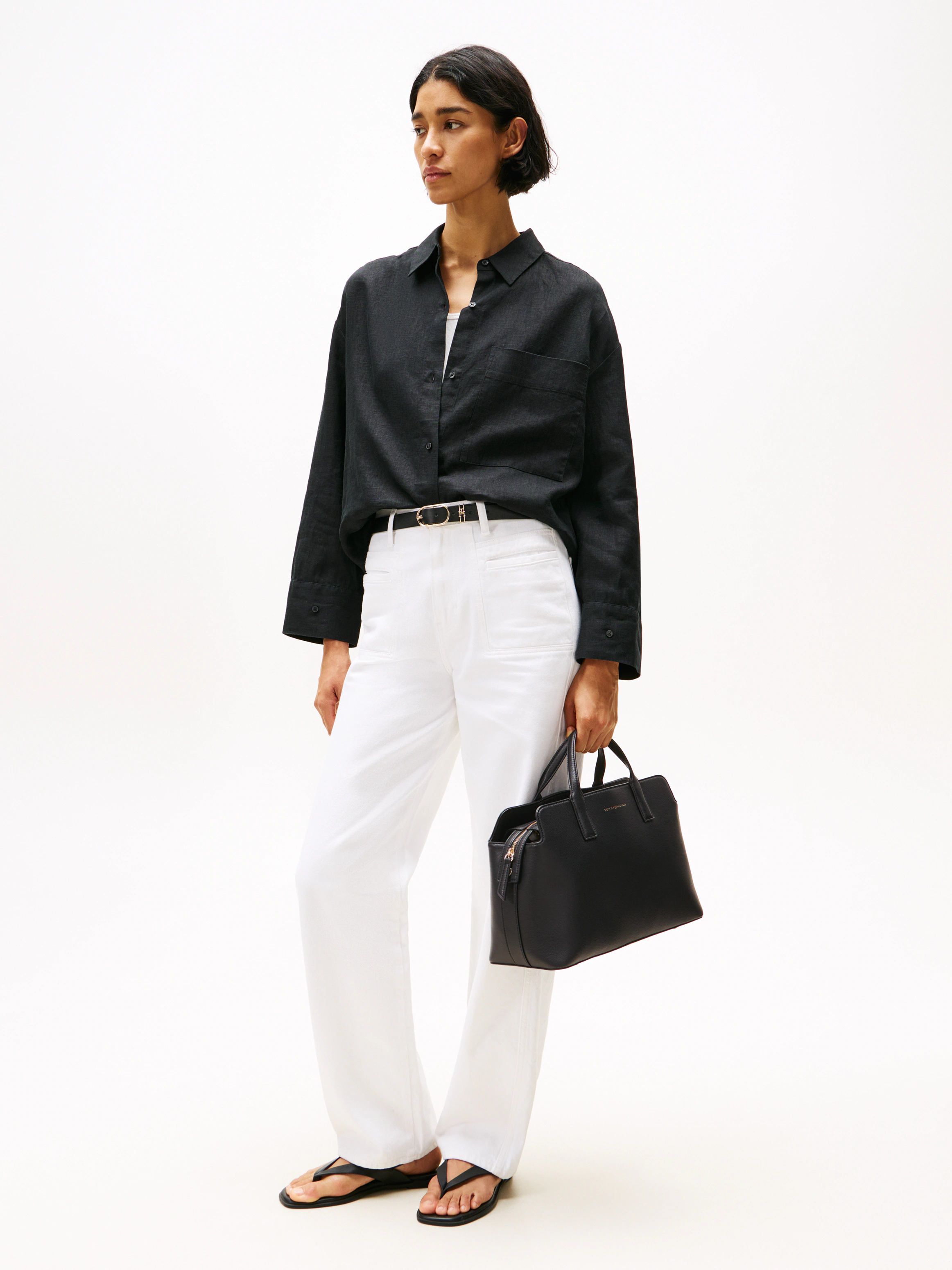 Tommy Hilfiger Tragetasche "TH LOGOTAPE SATCHEL", Damen Umhängetasche, Busi günstig online kaufen