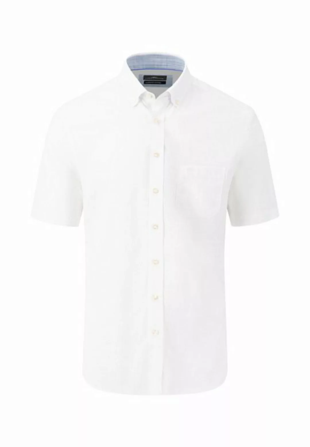 FYNCH-HATTON Kurzarmhemd Summer Slub Solids, B.D., 1/2 white günstig online kaufen